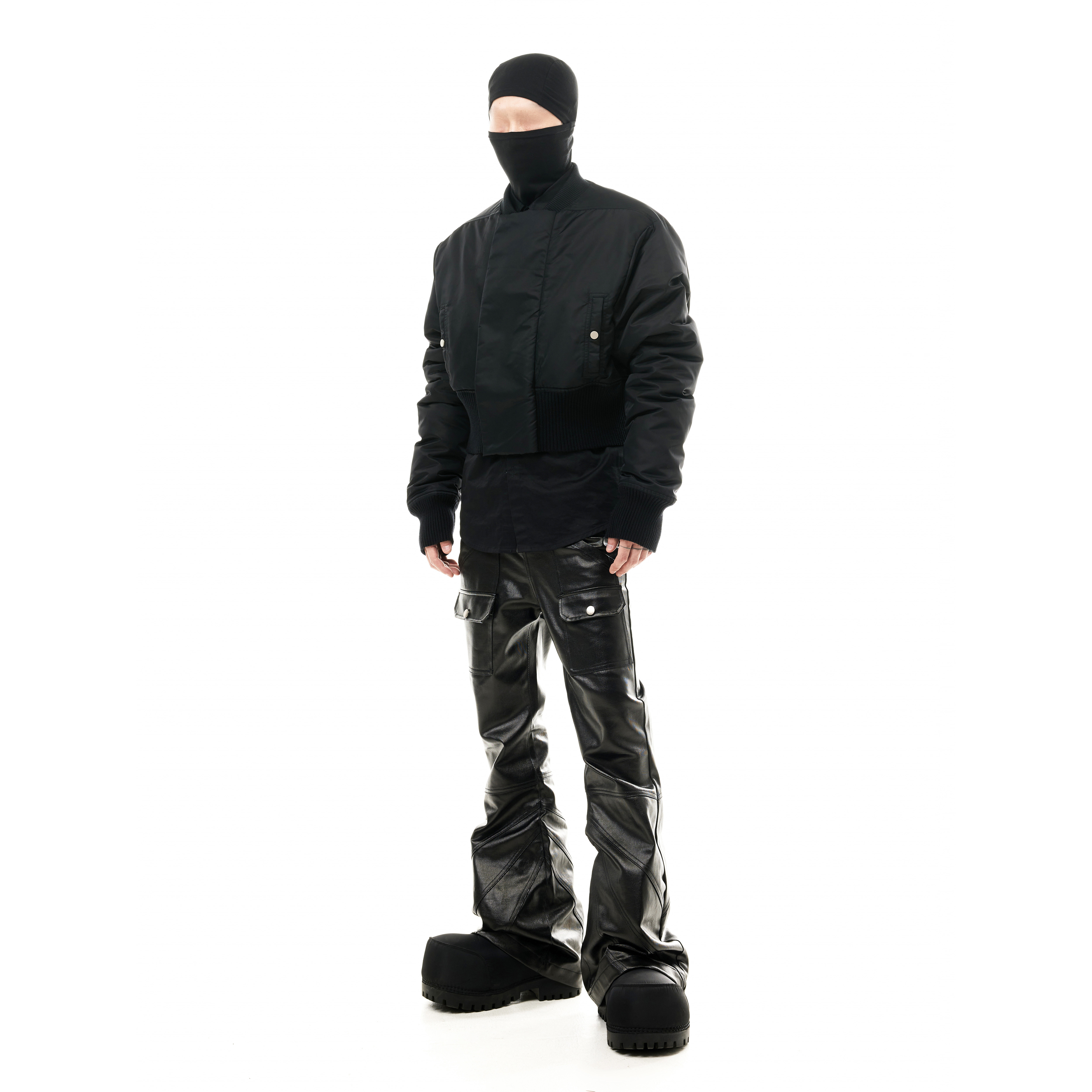 SCD crowd 24秋冬 暗黑廓形短款夹克先锋造型修身棉服外套男女