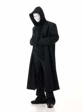 SCD crowd 2025秋冬 暗黑骑士系列 无扣抗皱宽松版暗黑风中性大衣