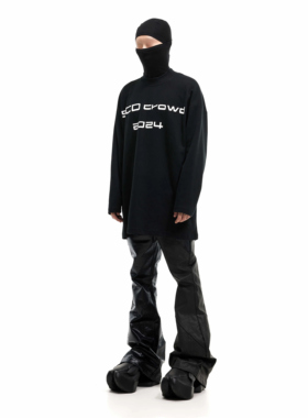 SCD crowd 24秋冬 品牌LOGO长袖百搭休闲打底衫小领口高品质T恤