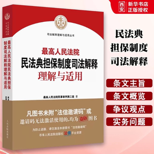 人民法院 最高人民法院民事審判第二庭編新民法典擔(dān)保制度司法解釋實(shí)務(wù)工具書 最高人民法院民法典擔(dān)保制度司法解釋理解與適用 正版