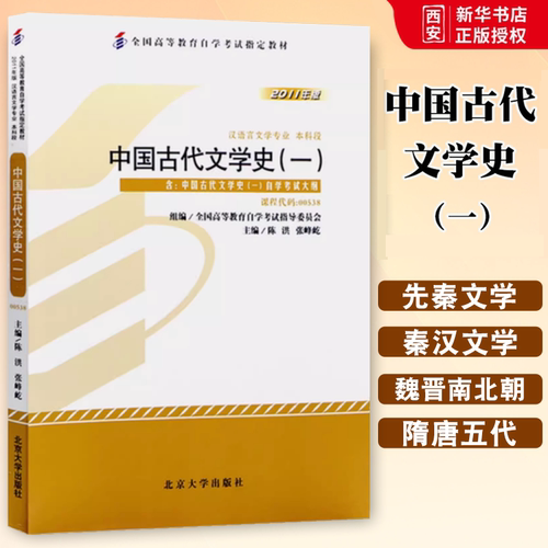 正版中国古代文学史 一 陈洪 北京大学出版社 全国高等教育自学考试指定教材 汉语言文学专业 教程教材书籍