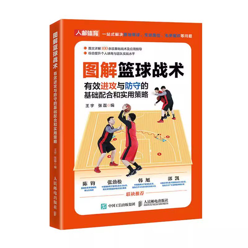 正版图解篮球战术 篮球实战技巧书 人民邮电出版社 有效进攻与防守的基础配合和实用策略零基础学习篮球基础与战教材教程书籍