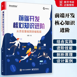 正版前端开发核心知识进阶从夯实基础到突破瓶颈 大厂面试真题花样解法揭秘 电子工业出 开发者前端知识领域整体脉络程序员书籍