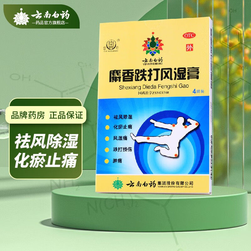 麝香跌打风湿膏4贴南云装祛风除湿化瘀止痛风湿疼痛