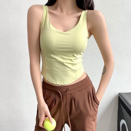 裸感瑜伽运动背心健身户外跑步减震美背高强度聚拢文胸速干透气