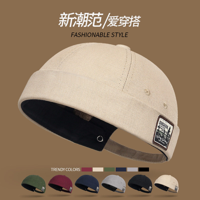 春秋新款无檐瓜皮帽男四季地主帽