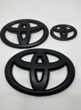 免拆覆盖款适用锐志凯美瑞汉兰达RAV4卡罗拉方向盘标前后车标黑色