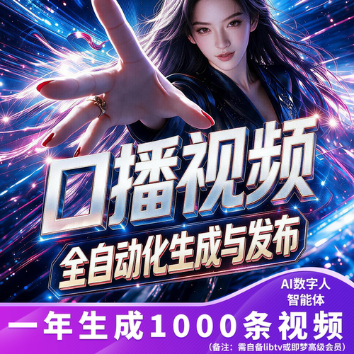 数字人口播视频智能体生成与发布