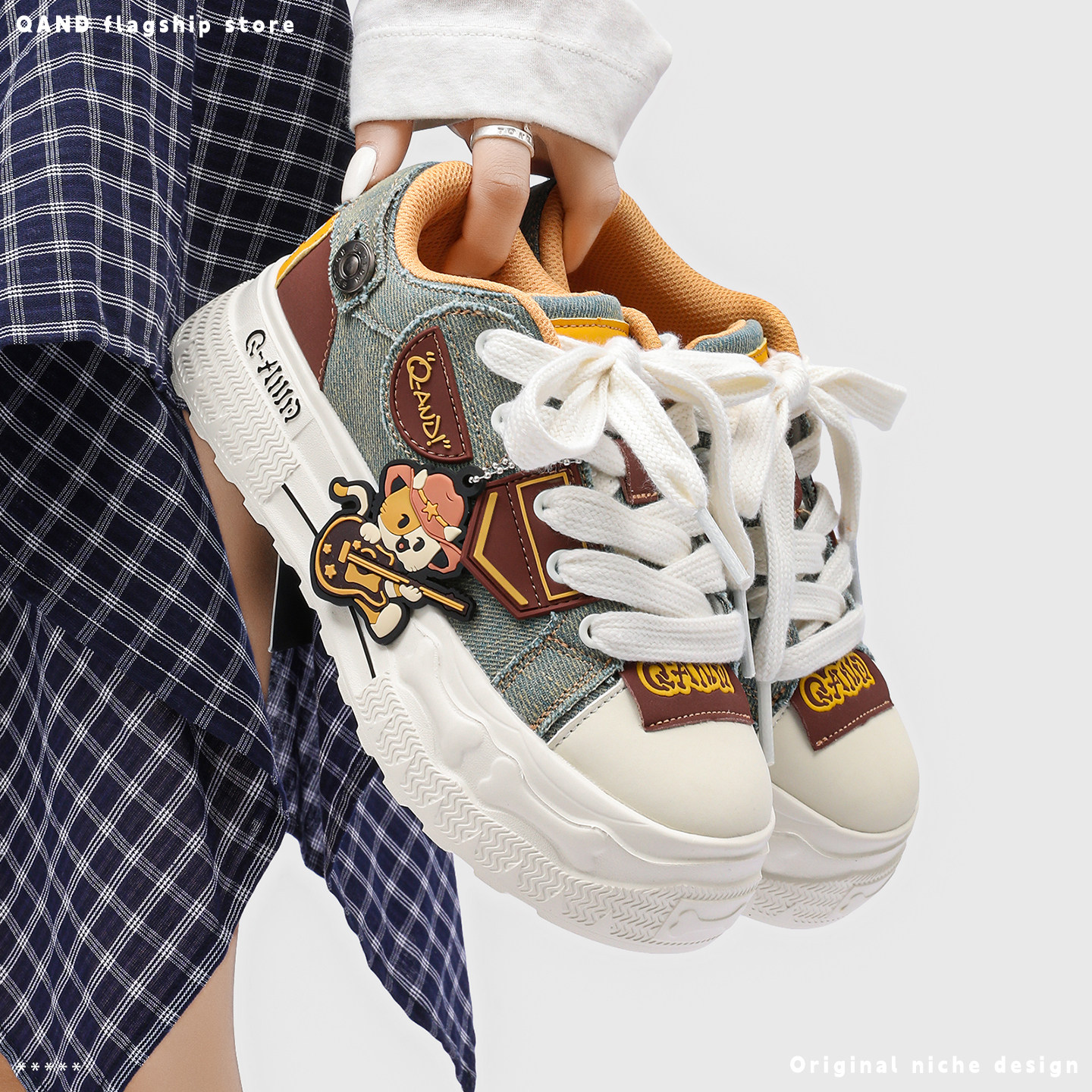 奇安达女鞋2026新款厚底帆布鞋男女情侣休闲增高百搭板鞋轻便软底,女鞋,帆布鞋,淘宝优惠券,粉丝福利购,淘宝优惠卷