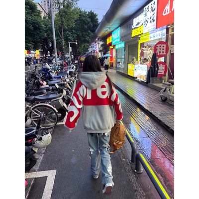 秋冬加大码300斤男加绒连帽卫衣