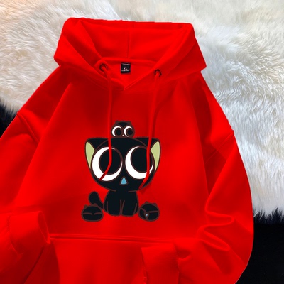加大码300斤国潮卡通连帽卫衣