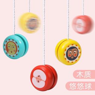 卡通木质悠悠球儿童可爱动物溜溜球幼儿园儿童礼物益智怀旧玩具