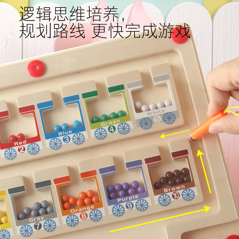 儿童小火车磁性计数板宝宝早教