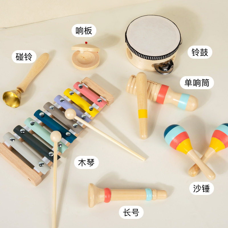 儿童奥尔夫打击乐器幼儿响板沙锤