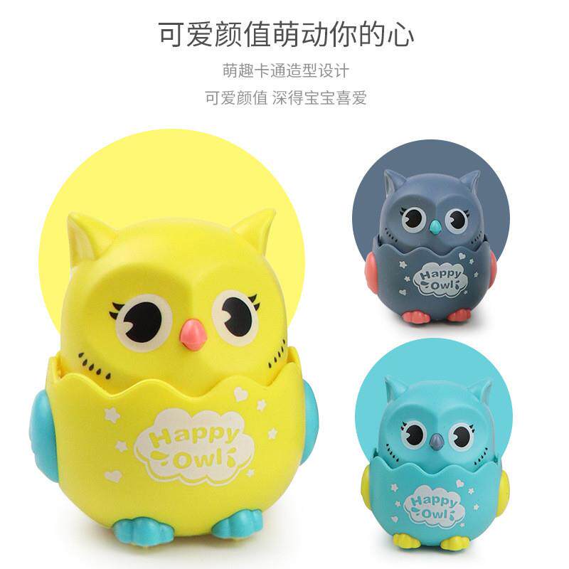 작은 장난감 가판대를 누르면 미끄러질 수 있는 인기 어린이 인터넷 연예인 장난감 부엉이 풀백 관성 자동차