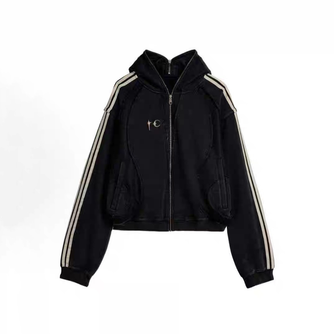 thumbnail for Korean version of THUG CLUB TEAMGEIST shark mesh destruction washed old hooded jacket jacket Gali