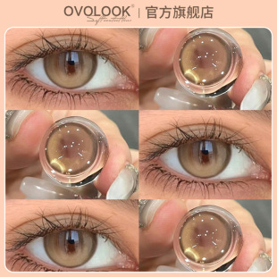 OVOLOOK三明治工艺美瞳半年抛大直径正品 官网彩色隐形眼镜旗舰店A