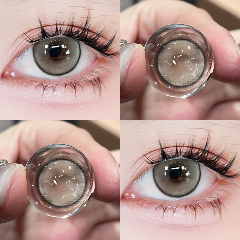 OVOLOOK黑丝绷带美瞳半年抛大小直径混血隐形眼镜官网正品旗舰店A