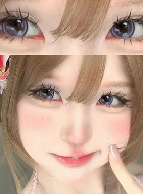 OVOLOOK美瞳日抛大直径10片三明治工艺紫色自然正品隐形眼镜官网F