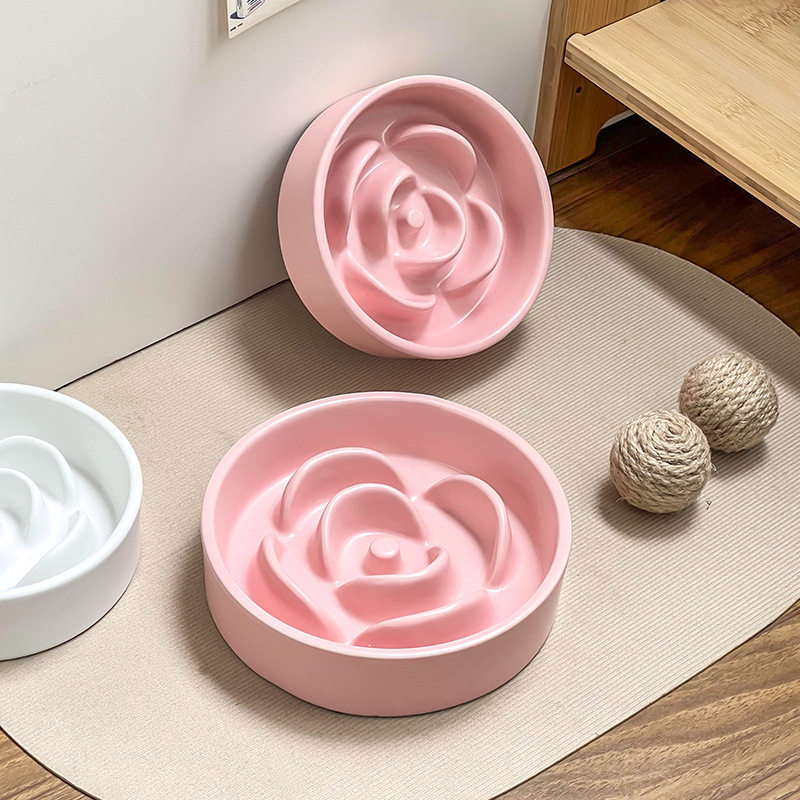 狗狗慢食碗缓食陶瓷狗碗防噎宠物碗狗食盆慢食盆大中小型犬猫咪碗