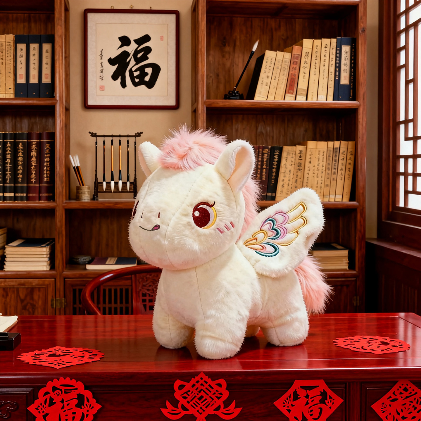 2026马年吉祥物公仔生肖马玩偶毛绒玩具小马挂件新年礼物公司年会