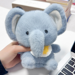 可爱小象玩偶企鹅桌面娃娃桌伴小公仔陪伴毛绒玩具男女生日小礼物