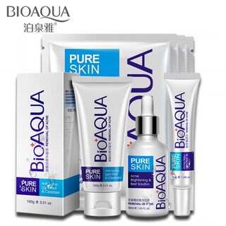 Bioaqua Acne skin care set cleanser Essential Oil cream mask