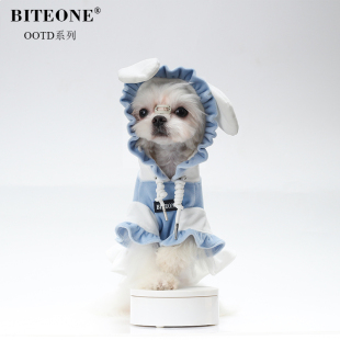 BITEONE 【糯米团子】狗狗猫咪秋冬衣服银狐绒玉桂狗中型犬家居服