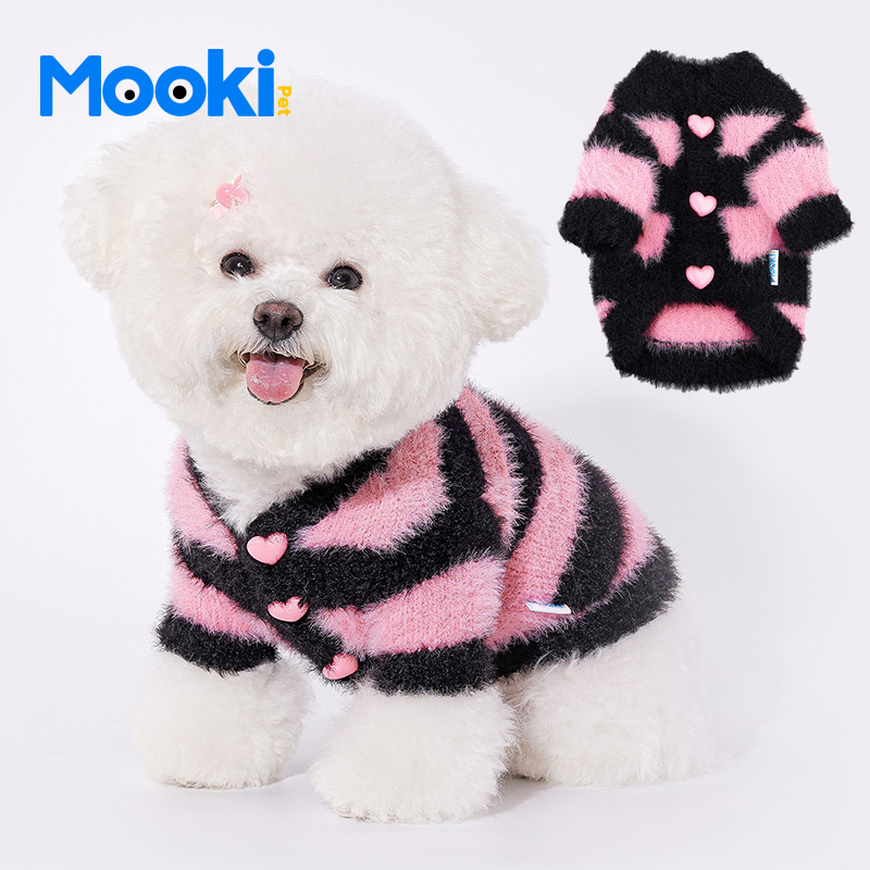 mookipet狗狗衣服2023新款秋装中小型犬泰迪比熊猫咪宠物针织衫