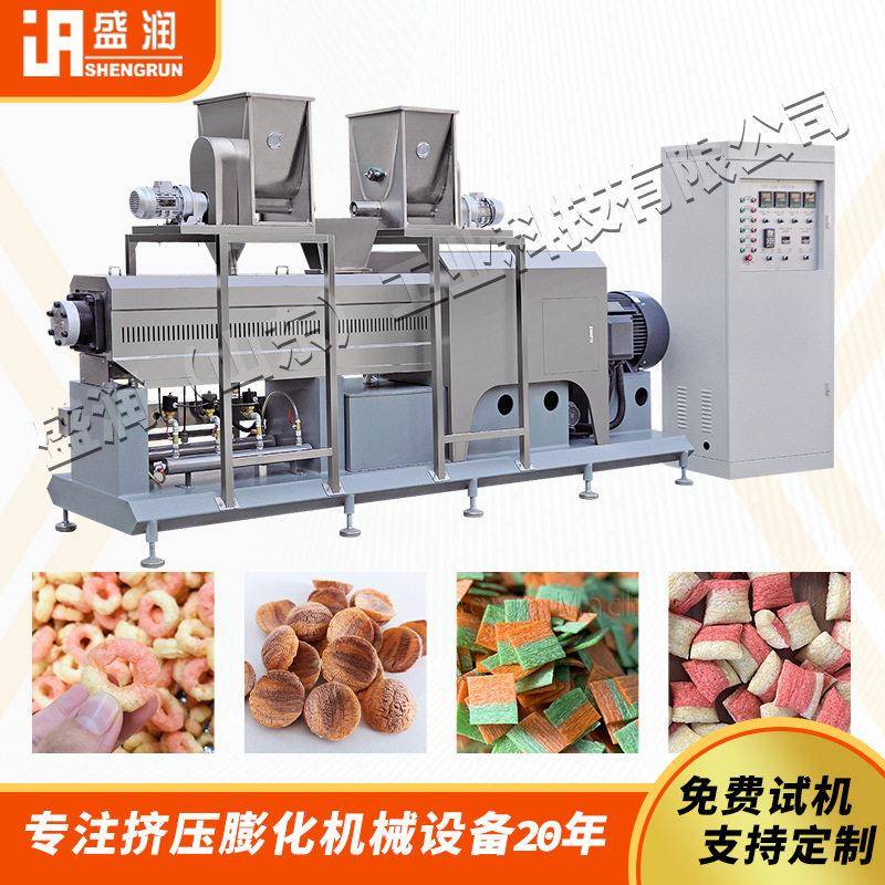 膨化零食生产设备双色妙脆角麦圈加工膨化机机械设备源头工厂