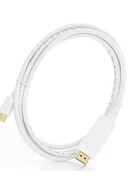 mini dp to hdmi视频清连接线 迷你 DP转HDMI转接线 1.8米 白色