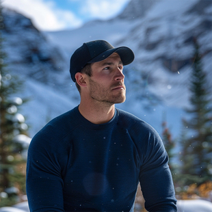 美丽诺滑雪打底衫 灰壳男士 秋冬重磅加厚300gsm美利奴羊毛保暖长袖