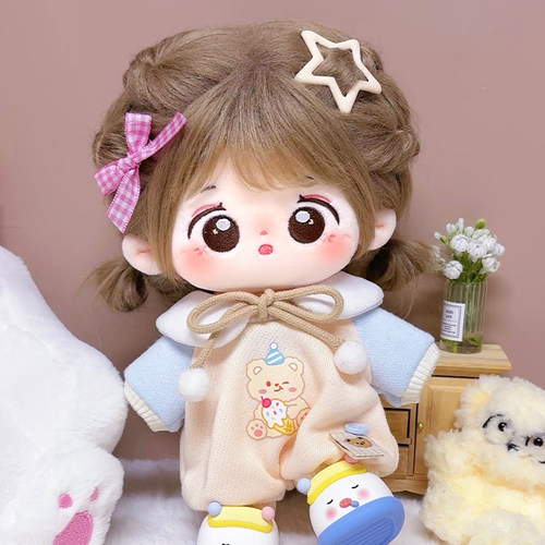 【绵郁】梦乐城棉花娃娃女20cm女娃衣服娃衣女孩毛绒公仔官方正版