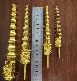 龙头九节鞭法器配件法器神像佛像神鞭金鞭张天师赵公明九节锏灵官