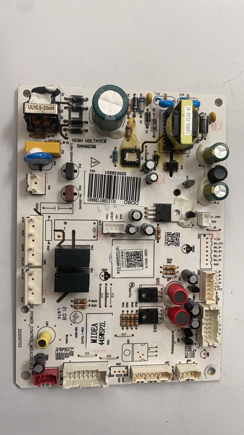 原装美的冰箱主板MIDEA445WSPZL(E)型号000036801