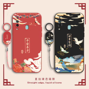 适用三星A60手机壳SM-A6060液态硅胶galaxya60保护套samsunga全包防摔galaxy软壳samsung男samsung女外壳挂绳