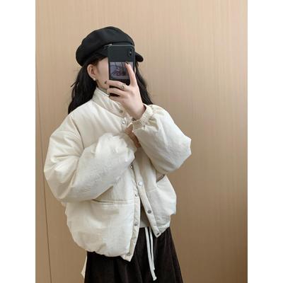 此外 立领保暖加厚棉服女2025冬季新款小个子短款面包服外套韩版