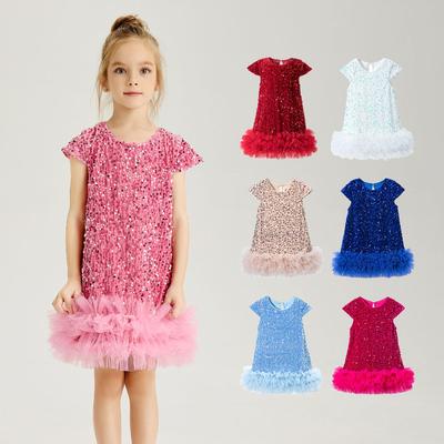 女童亮片背心裙2025儿童节春季新品儿童公主裙派对礼服连衣裙