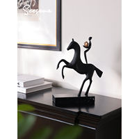 Xisuo Hua's simple, modern and high-end sculpture horse entrance hall ornaments, living room desktop and office light luxury high-end decoration thumbnail 3