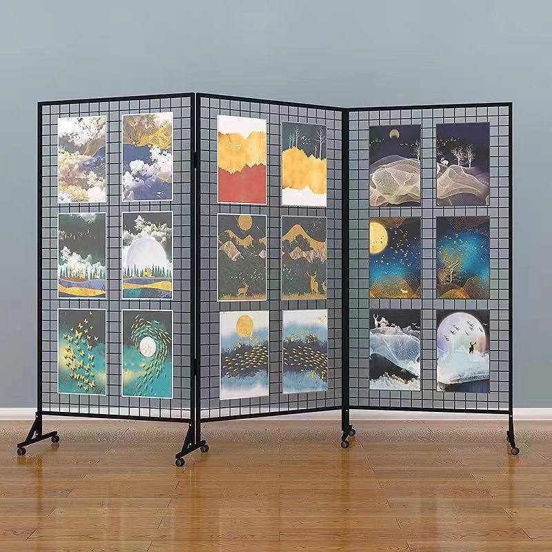 铁艺网格折叠展示架幼儿园美工区作品书法画展网架立式移动置物架,电子元器件市场,电线扎带/束线带,淘宝优惠券,粉丝福利购,淘宝优惠卷