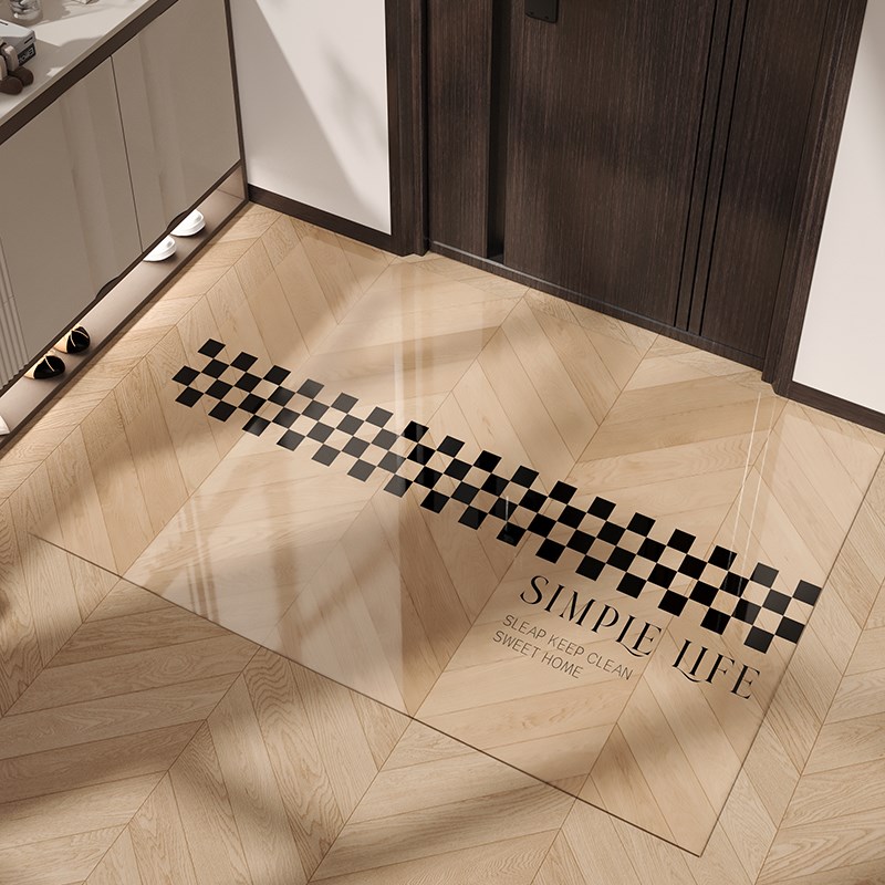 PVC入户门地垫透明软玻璃大x门口进门蹭脚垫防滑脚垫耐脏免洗地毯