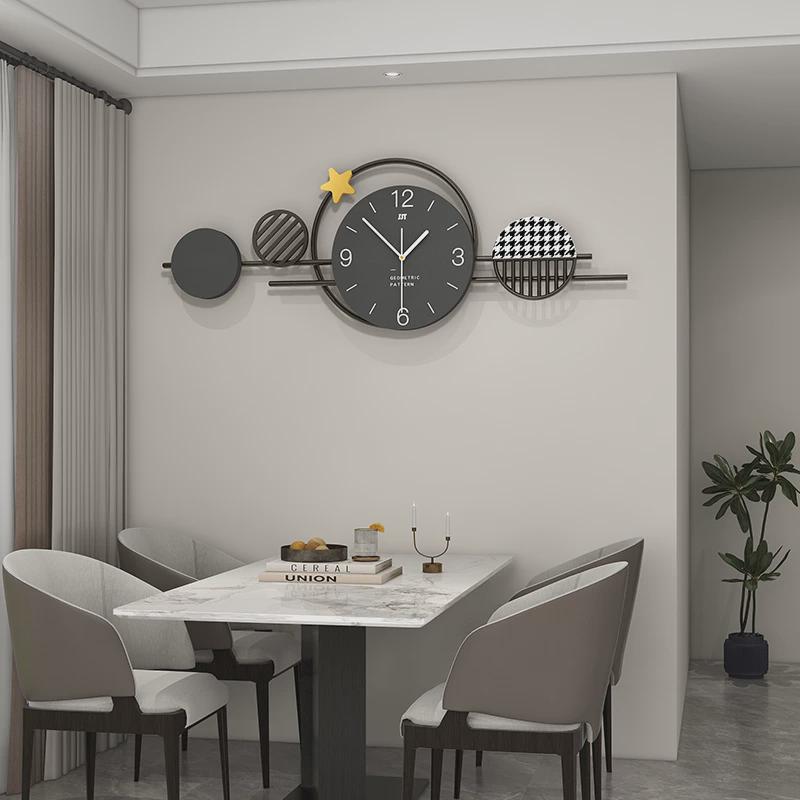 钟表挂钟客厅家用现代简约创意时尚餐厅装饰挂墙U静音时钟高级感