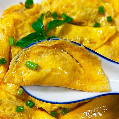 手工制作黑猪肉蛋饺150g