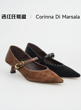 【西红氏•双11限时折扣】全羊皮鞋X22A355Q3367-1跟高4.5cm