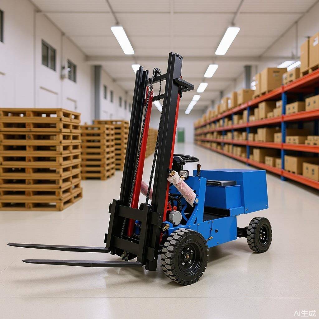 小型1吨简易电动叉车铲车四轮座驾式液压升降搬运车堆高叉车