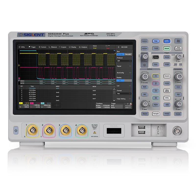 SDS2204XPlus数字示波器带宽200M4通道2G采样率10.1寸屏
