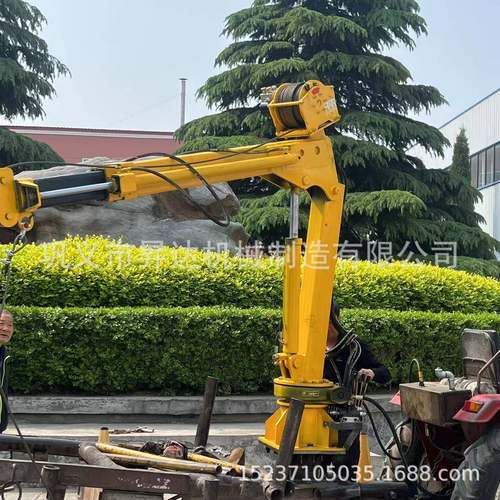 机械液压1-吨随车吊汽车改装车载吊机60度旋转固定式吊机