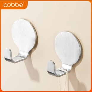 不锈钢挂钩单钩卫生间壁挂单个挂勾加厚衣帽钩挂衣钩承重衣柜墙面