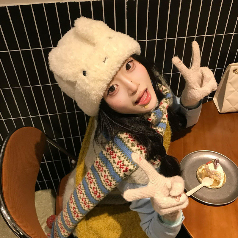 可爱兔耳朵毛绒帽子女冬季防寒保暖针织帽毛线帽冬天护耳包头冷帽,服饰配件/皮带/帽子/围巾,帽子,淘宝优惠券,粉丝福利购,淘宝优惠卷