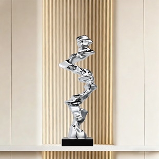 冉冉上升样板间入户玄关装饰摆件客厅电视柜现代轻奢落地艺术雕塑